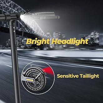 R50 Electric Scooter, Speed up to 25 km/h, 30 km of autonomy, 8.5" Solid Tire, Maximum Load 120 kg, Dual Braking (R50-Red)