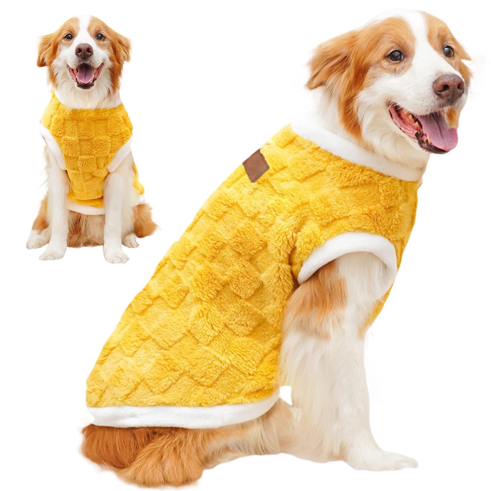 Pet Sweaters,Winter Jacket for Dogs Plush | Thick Pet Cold Weather Clothes Warm Snow Jacket Accessories for Large Dogs, Cold Autumn And Winter โ image 1