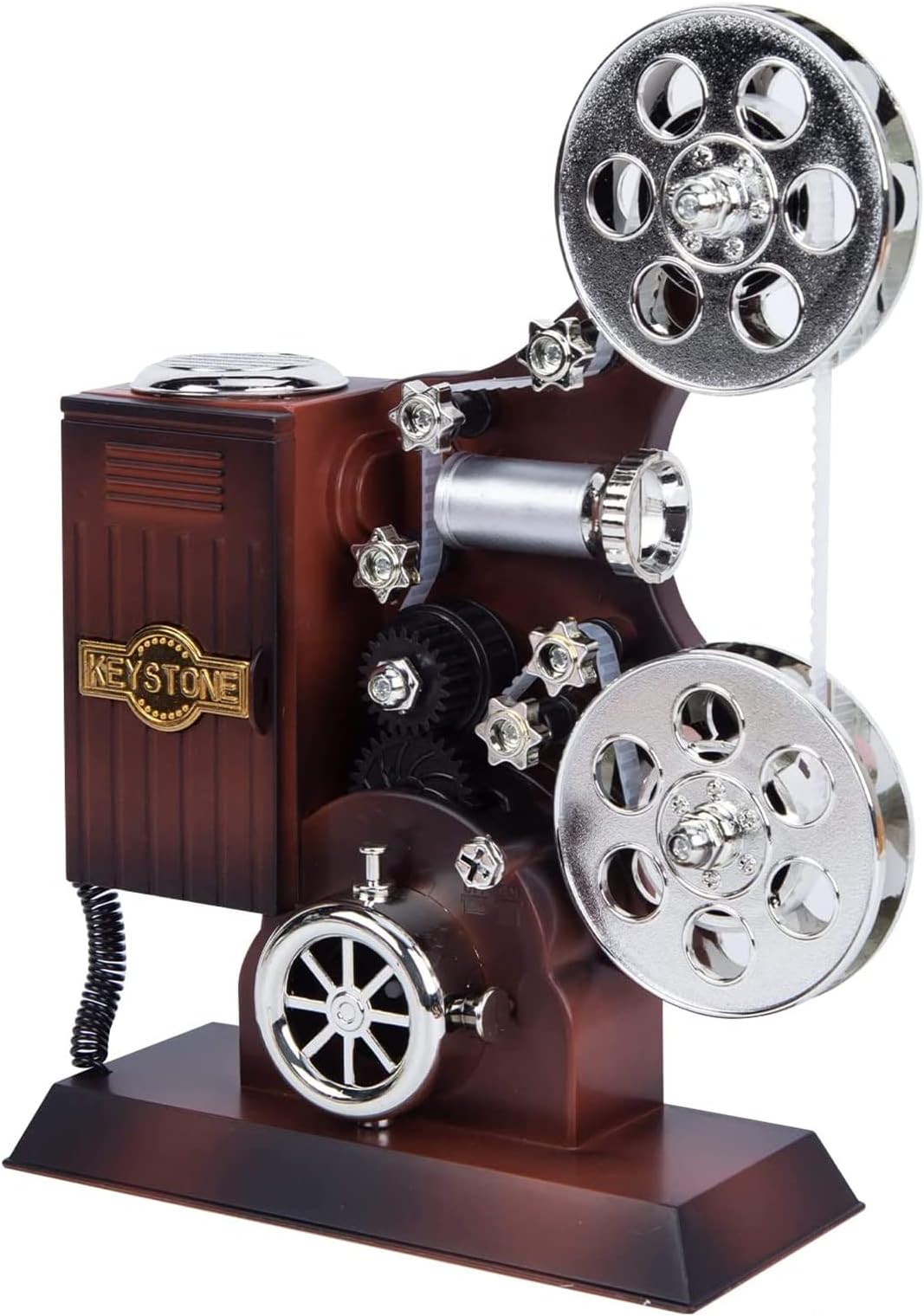 POPGIFTS Movie Projector Music Box, Mini Antique Vintage Music Box Plays Tune for Elise Movie Theater Hollywood Theme for Cinema Time Party Home Decor