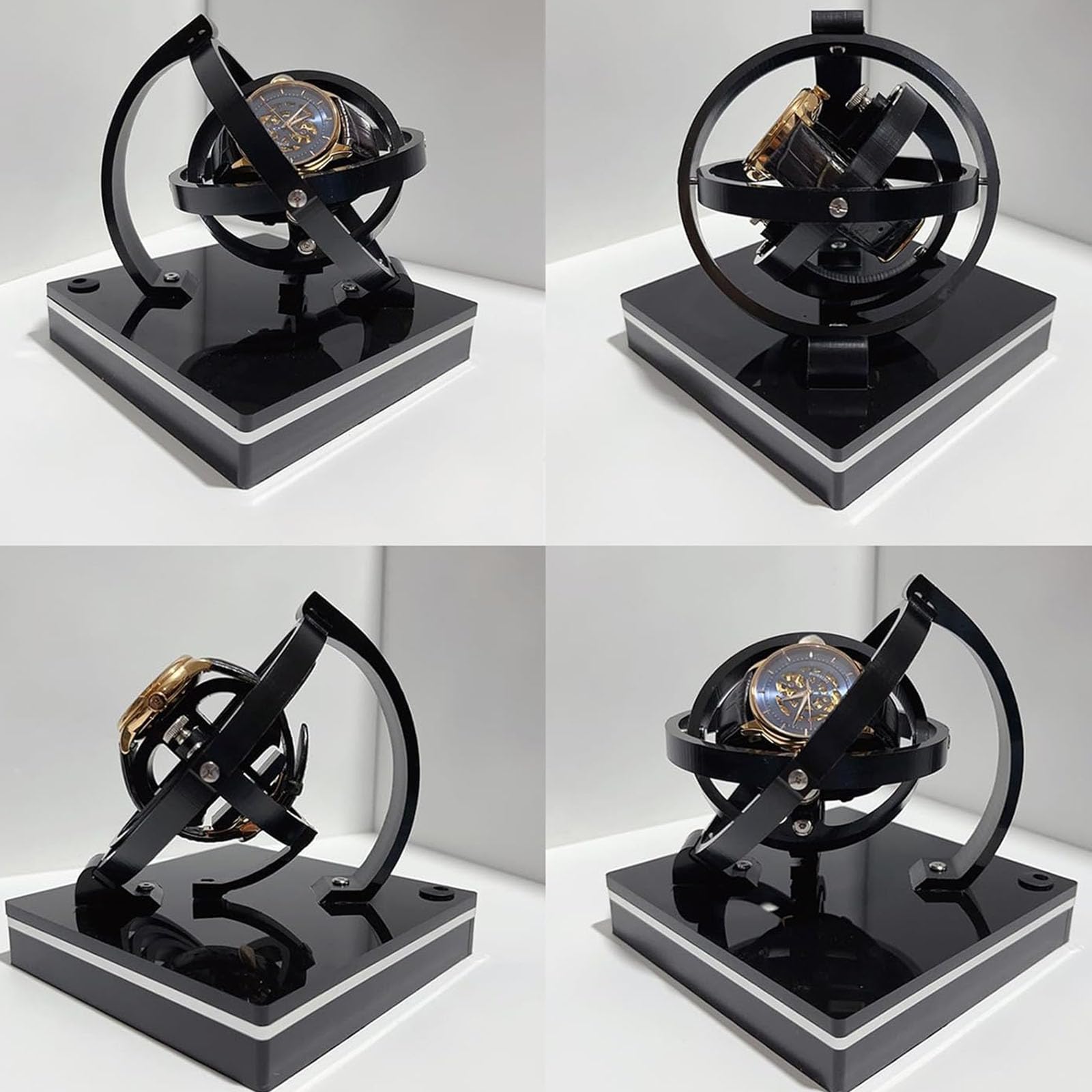 Automatischer Uhrenbeweger für eine Uhr, Uhrwerkhalter, Handgelenkumfang einstellbar, Timer-Abschaltung, Drehvorrichtung für Automatikuhren, für mechanische Uhren