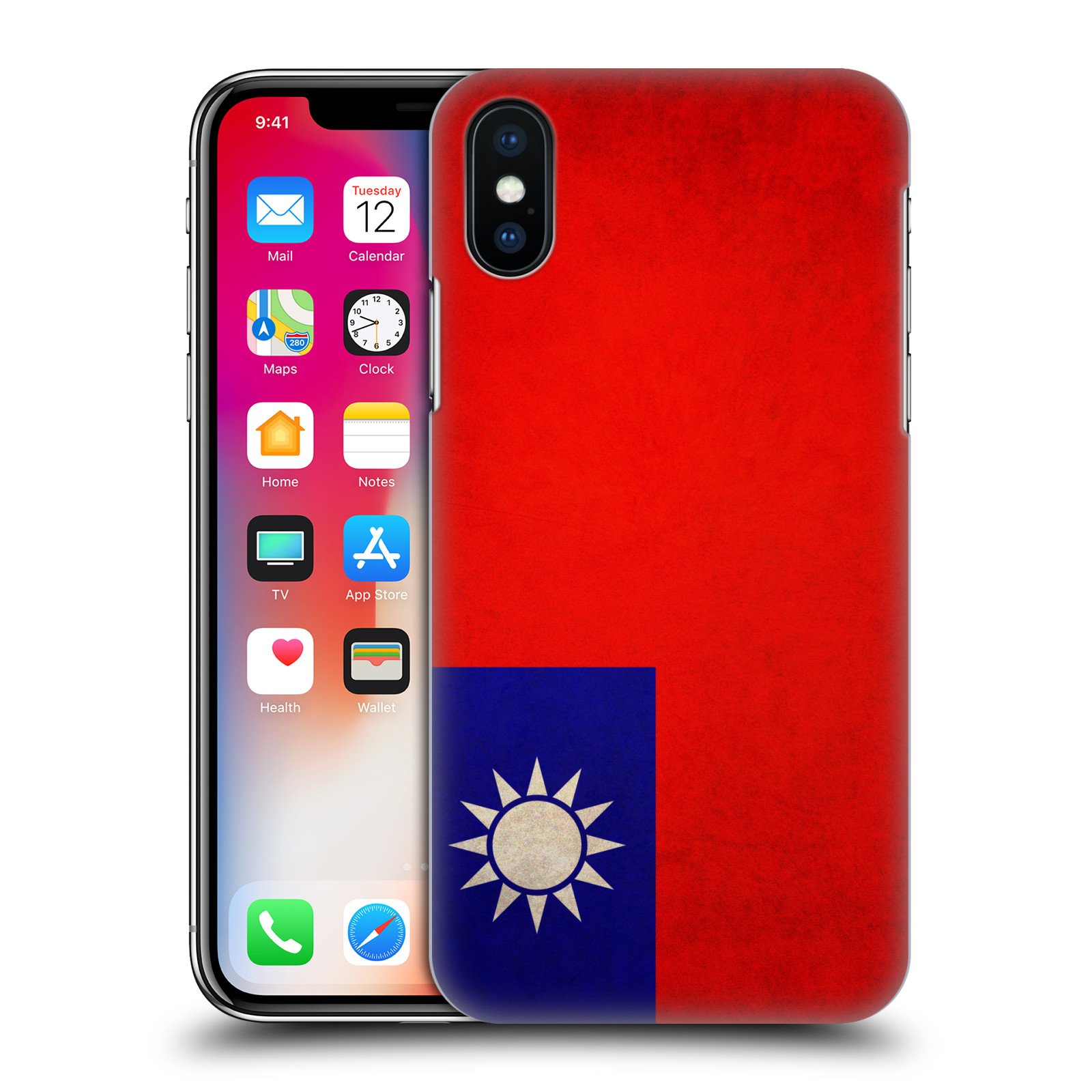 Amazon.com: Head Case Designs Taiwan Taiwanese Vintage Flags Hard Back Case  Compatible with Apple iPhone X/iPhone Xs : Cell Phones & Accessories