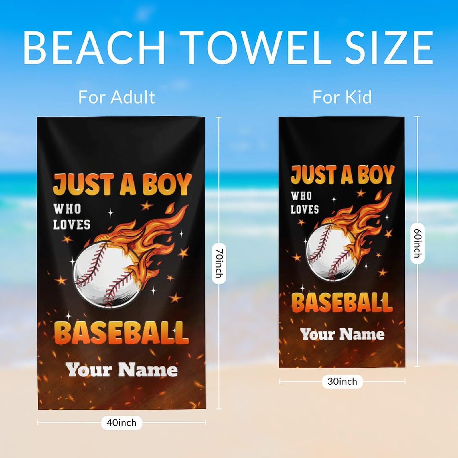 Toallas personalizadas con nombre, toallas de natación de gran tamaño de 40 x 70 pulgadas, de secado rápido, para playa, viajes, camping, ligeras y resistentes a la arena para hombres