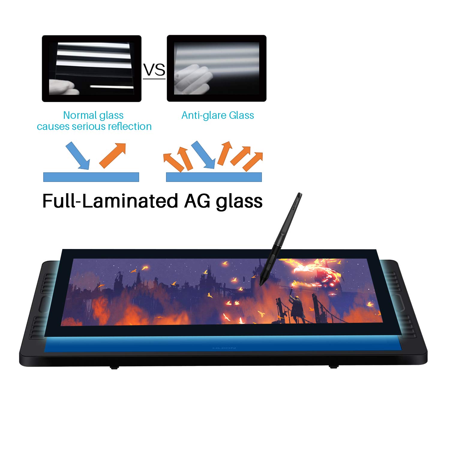 Amazon.com: HUION Kamvas Pro 22 Drawing Monitor Pen Display 21.5 