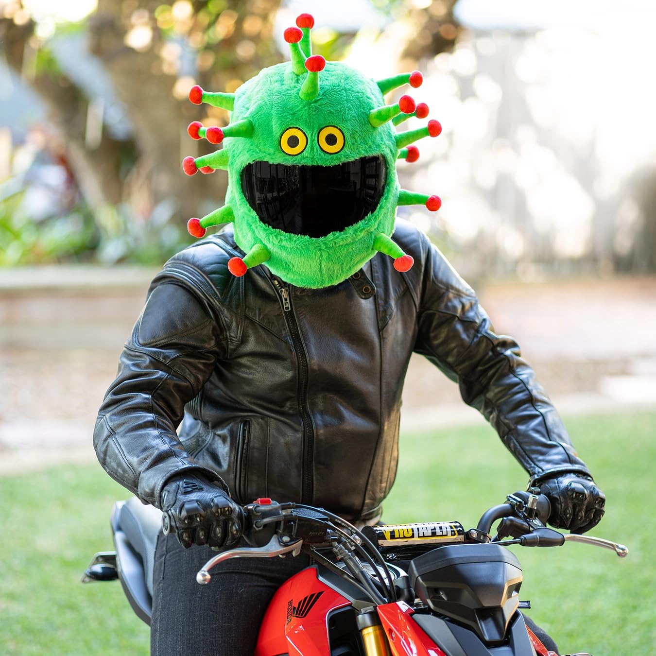 Moto Loot Funda para casco de motocicleta, paseos divertidos y regalos (solo funda, casco no incluido) - Virus