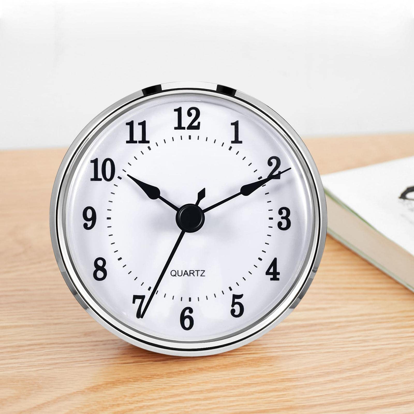 3-1/8 inch (80 mm) Quartz Clock Insert Round for Home Wall Silver Rim Arabic | Home & Garden | Home D?©Cor | Clocks | Replacement Parts & Tools-image-49