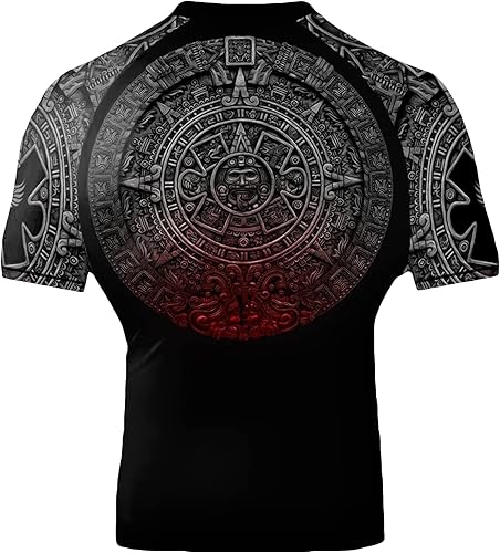 Raven Fightwear Camiseta de manga corta para hombre con clasificación azteca para Jiu Jitsu BJJ