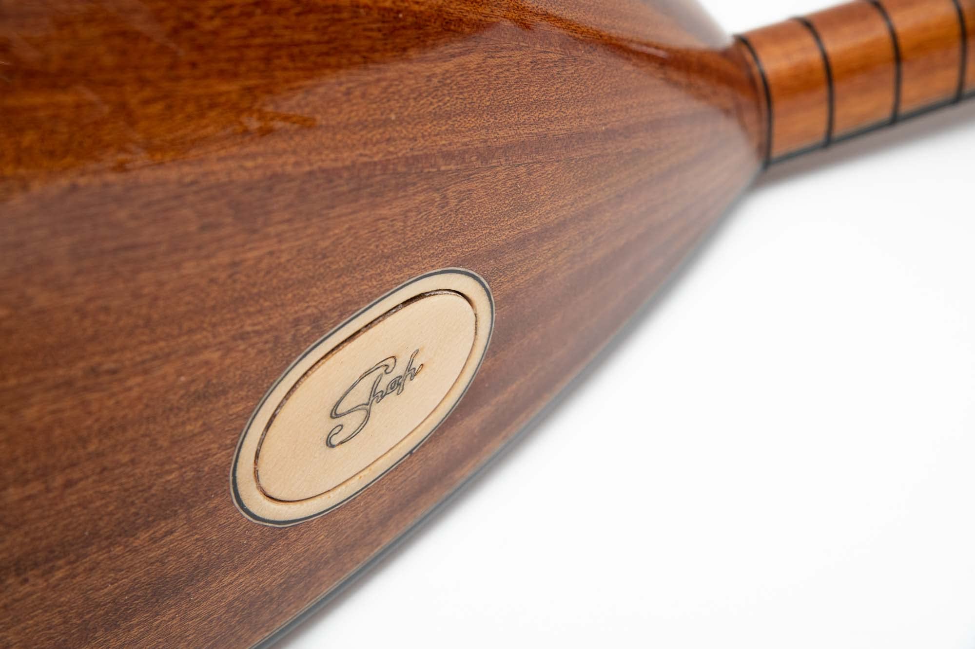 Saz türkisches Instrument mit langem Hals, spezielles Mahagoni-Holz mit Ebenholz-Heringen, handgefertigtes Saiteninstrument