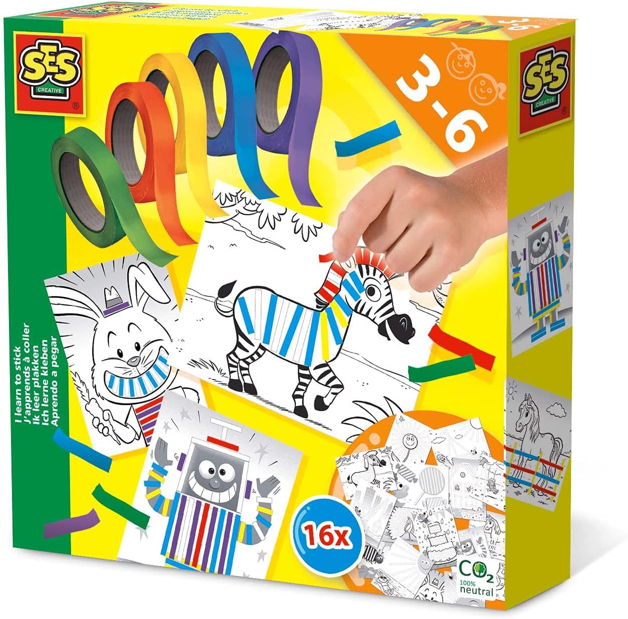 SES CreativeI Learn to Glue, multicolour