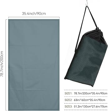 Microfibre Towel for Travel, Camping, Hiking, Backpacking, Shower – Quick Dry, Ultra Compact, Lightweight & Super Absorbent(Gray,130x70cm)