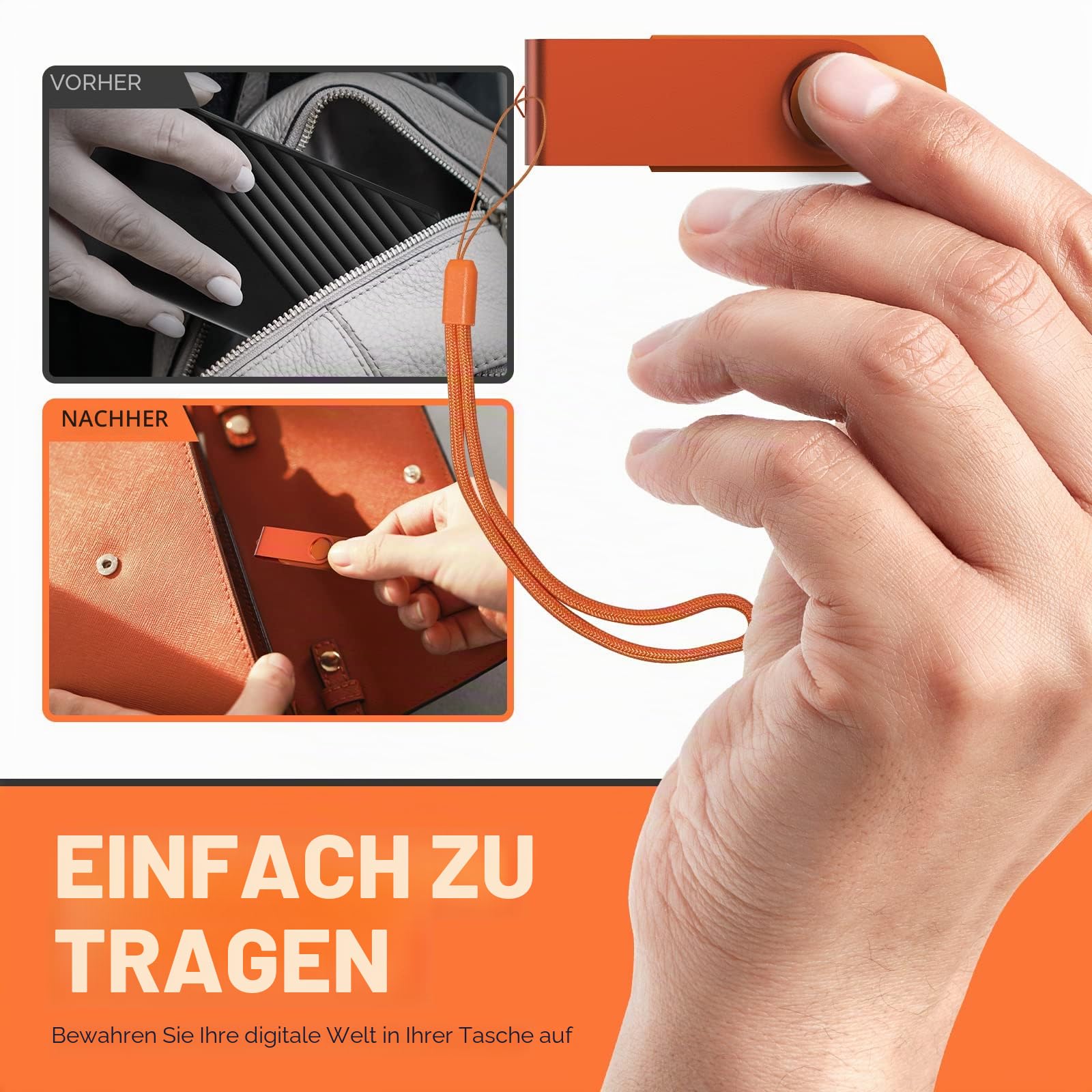 Uflatek USB Sticks 32GB USB 2.0 Speicherstick 10 Stück Memory Stick Bunt Flash Drive Rotate USB-Flash-Laufwerk Metall Thumb Drive Externer Datenstick mit Lanyard 10er Pack