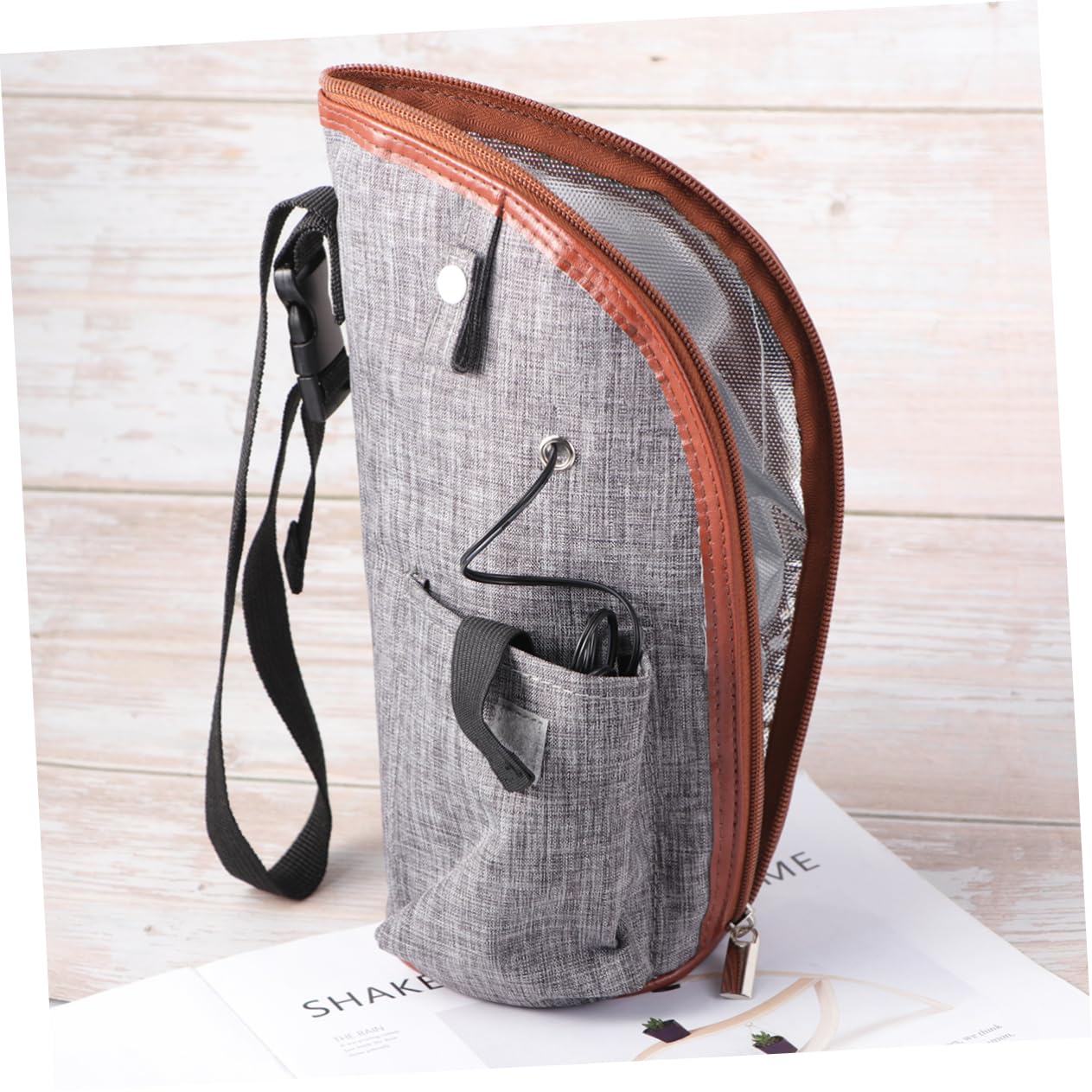 KOMBIUDA Breast Milk Warmer Car Bottle Warmer Stretchable Cover Auto Overheating Protection Safe Travel Companion Grey