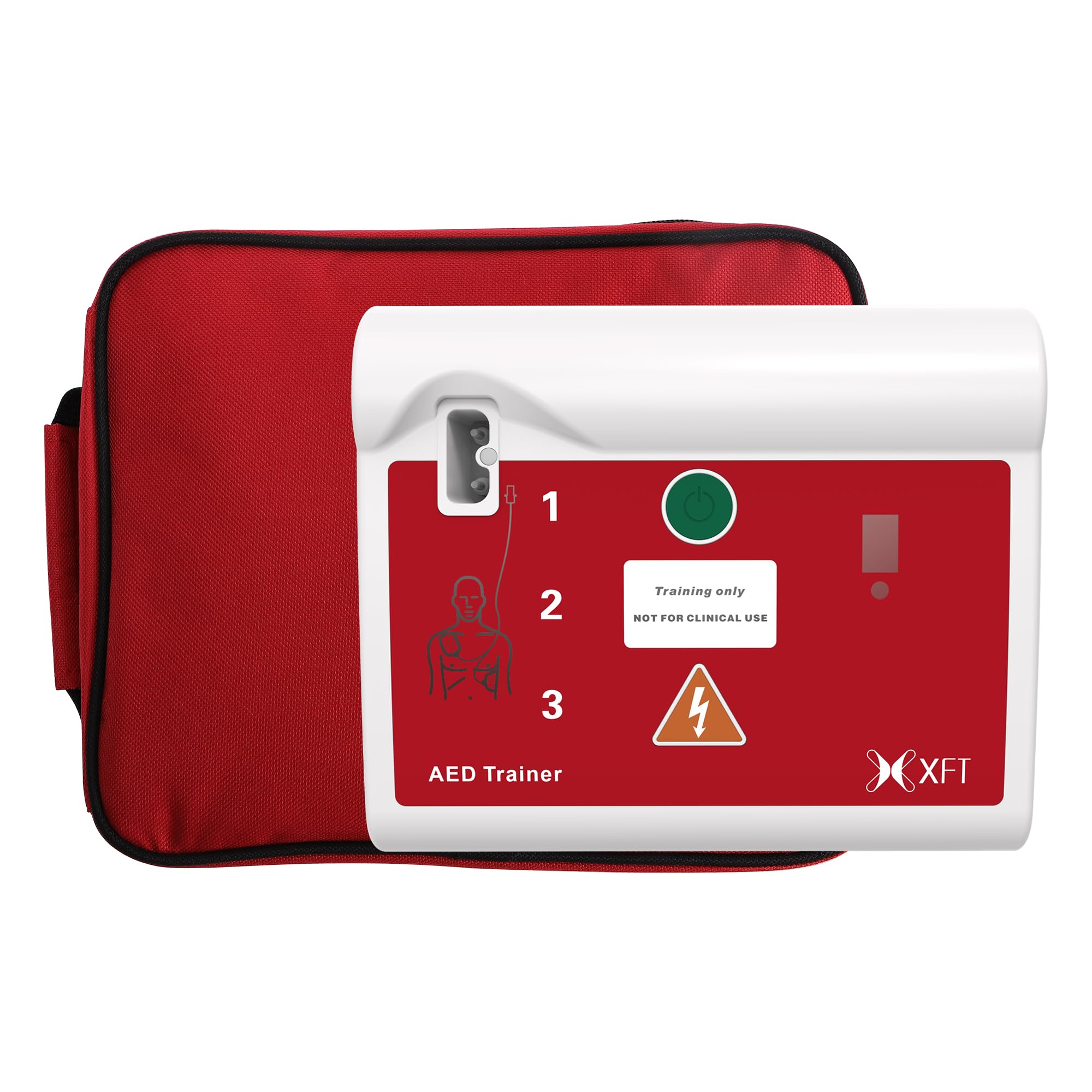 Entrenador de DEA, kit de entrenamiento de desfibrilador, entrenamiento de RCP con control remoto, voz en español e inglés, 10 escenarios diferentes, DEA Trainer para Curso de SVB y DEA (XFT 120C)