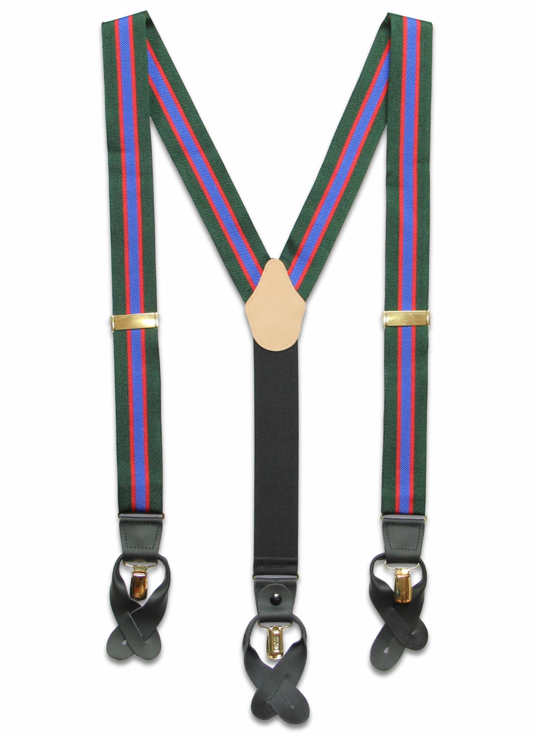 Royal Irish Regiment Bretelles (Extrémités en cuir avec clip Extrémités en option)