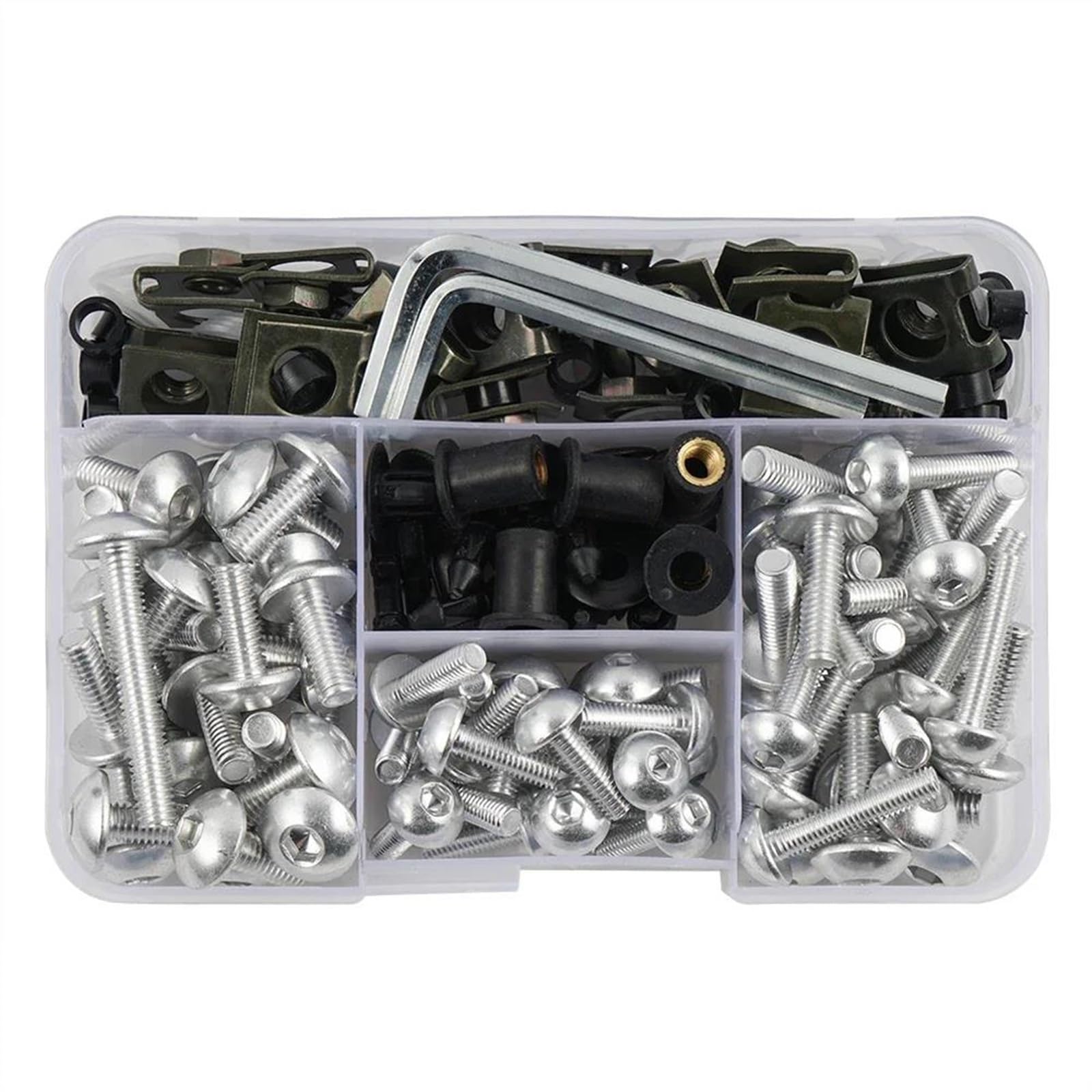 190PCS Complete Fairing Bolts Screw For ZX6R ZX7R ZX9R ZX10R ZX12R ZX14R For Ninja 650R 1000 Z750 Z1000 ZZR600 CNC Alloy(Onecolor)