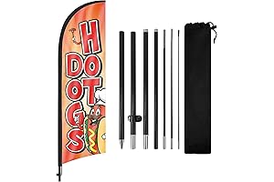 Hot Dogs Feather Flag: Unveil Your Sizzling Delights