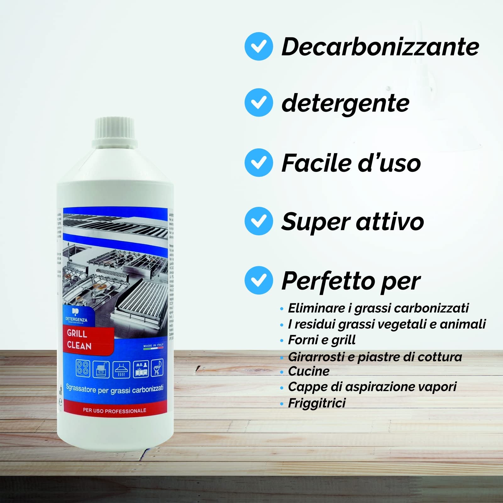 SGRASSATORE per Grassi CARBONIZZATI Grill Clean CONCENTRATO - Pz. 2 da 1 L HD