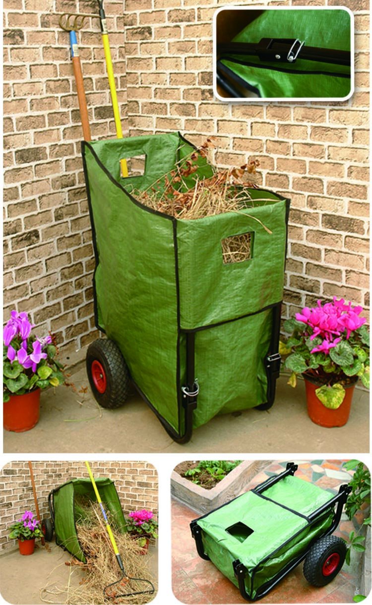 Mundus 33147 Poubelle de Jardin sur Roue Vert 62 x 62 x 92 cm