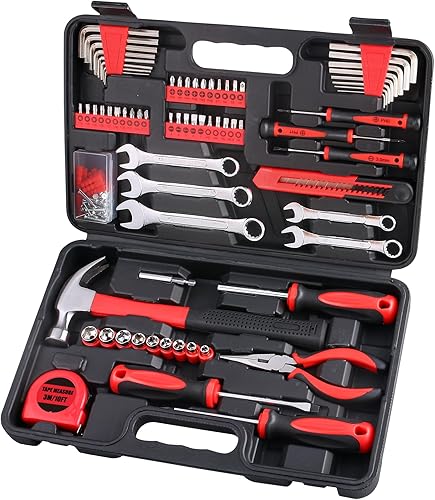 WINNER - Juego de herramientas multiuso de 175 piezas para automóviles y hogar en estuche de almacenamiento, perfecto para reparaciones generales