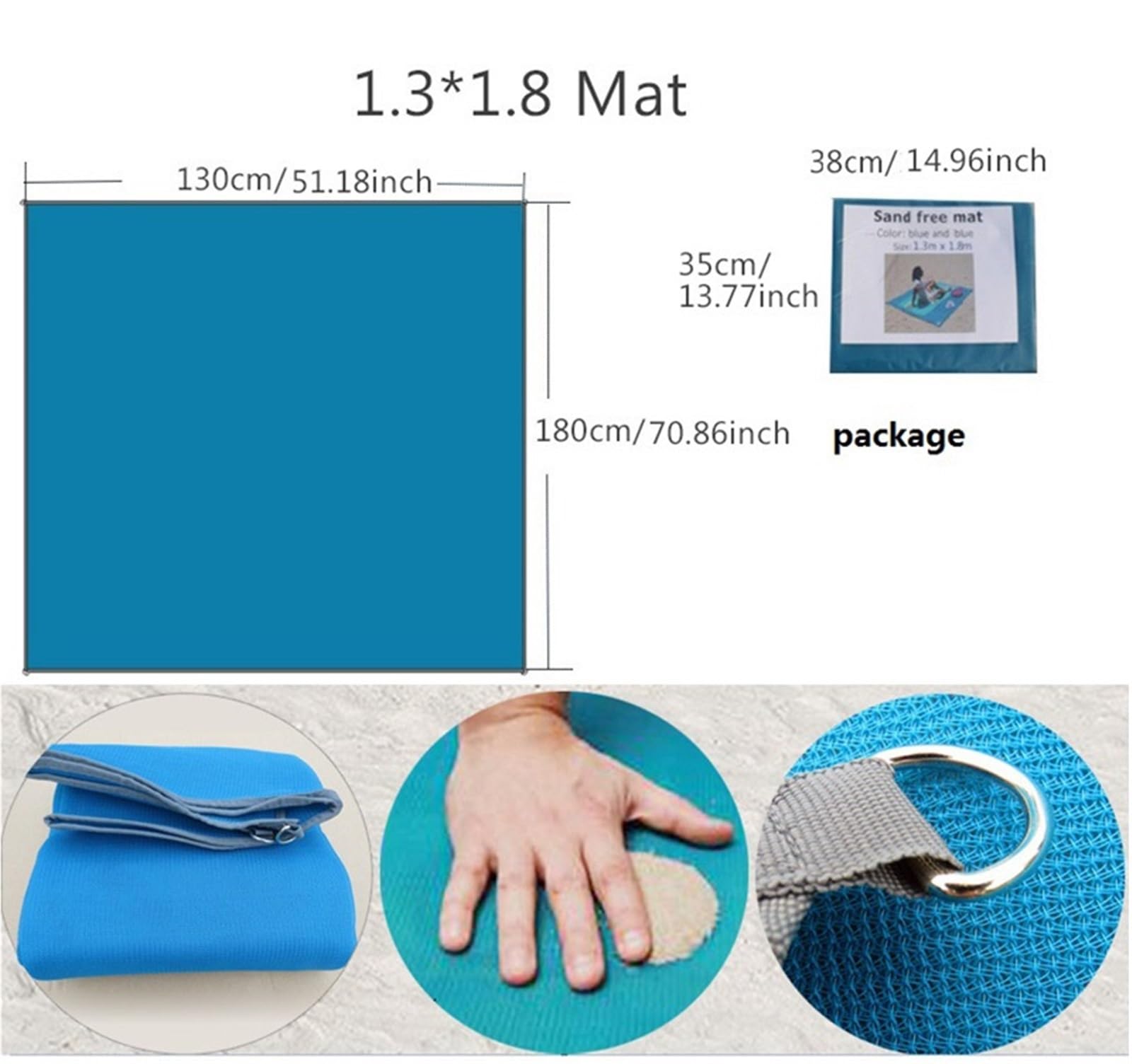 Couverture Pique Nique Couverture de Pique-Nique, Grand Tapis de Plage sans Sable, Tapis de Camping Pliable, Tapis de Plage Portable et léger(Beach Mat M)