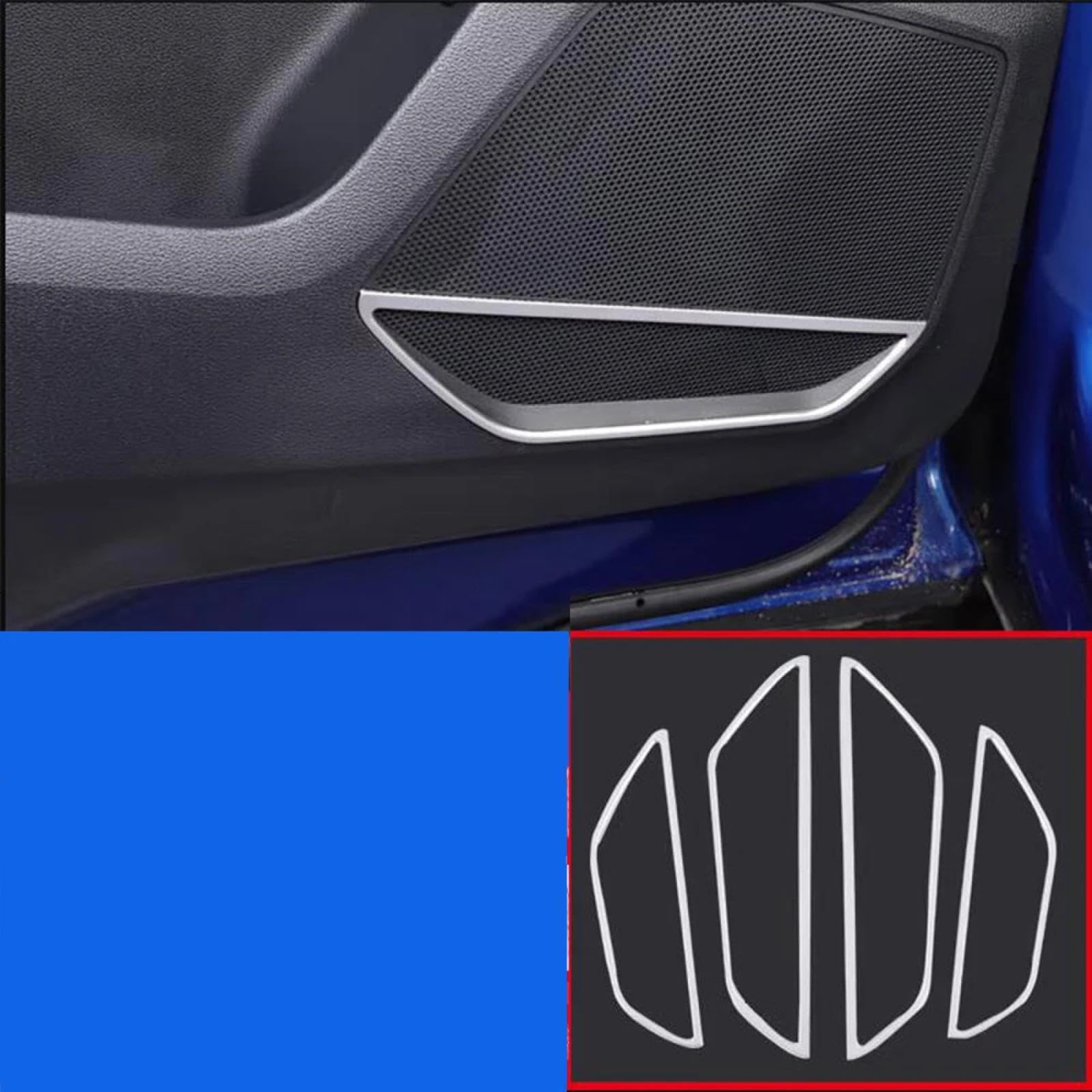 Osłona Głośnika Audio na Samochodowe dla Audi Q3 2019-2022, głośnik samochodowy w drzwiach, pierścień, róg audio, dekoracja, rama, osłona, akcesoria do stylizacji samochodów
