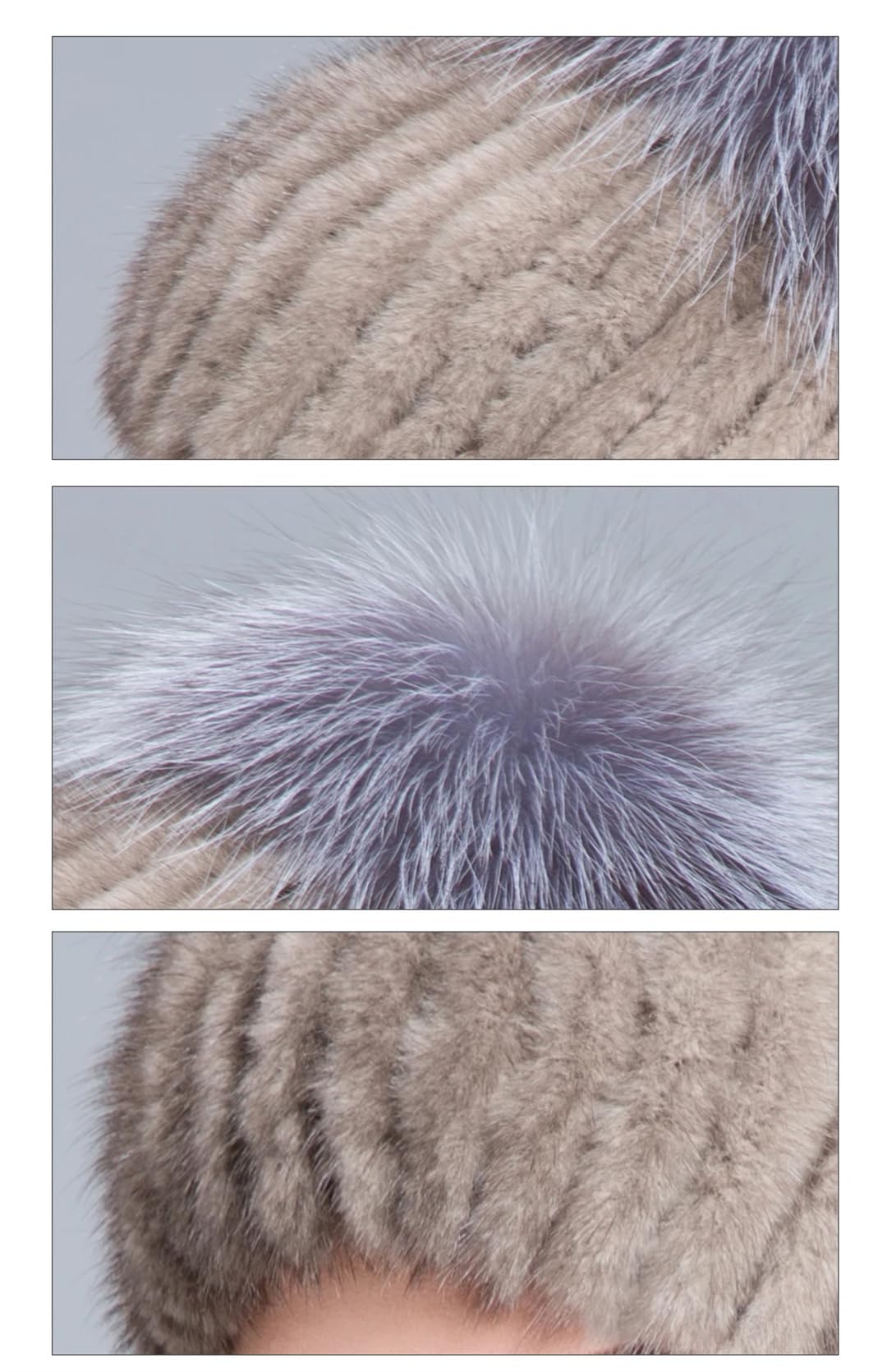 Moda Inverno Caldo Donne Knit Caps Faux Peloso Caldo Moda Sci Berretti
