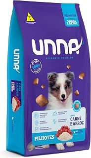 UNNA Cães Filhotes Carne e Arroz 10,1kg