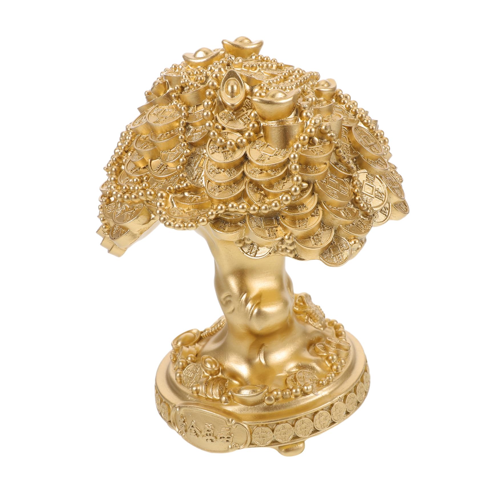 Plante à monnaie chinoise artificielle miniature, arbre déco résine intérieur