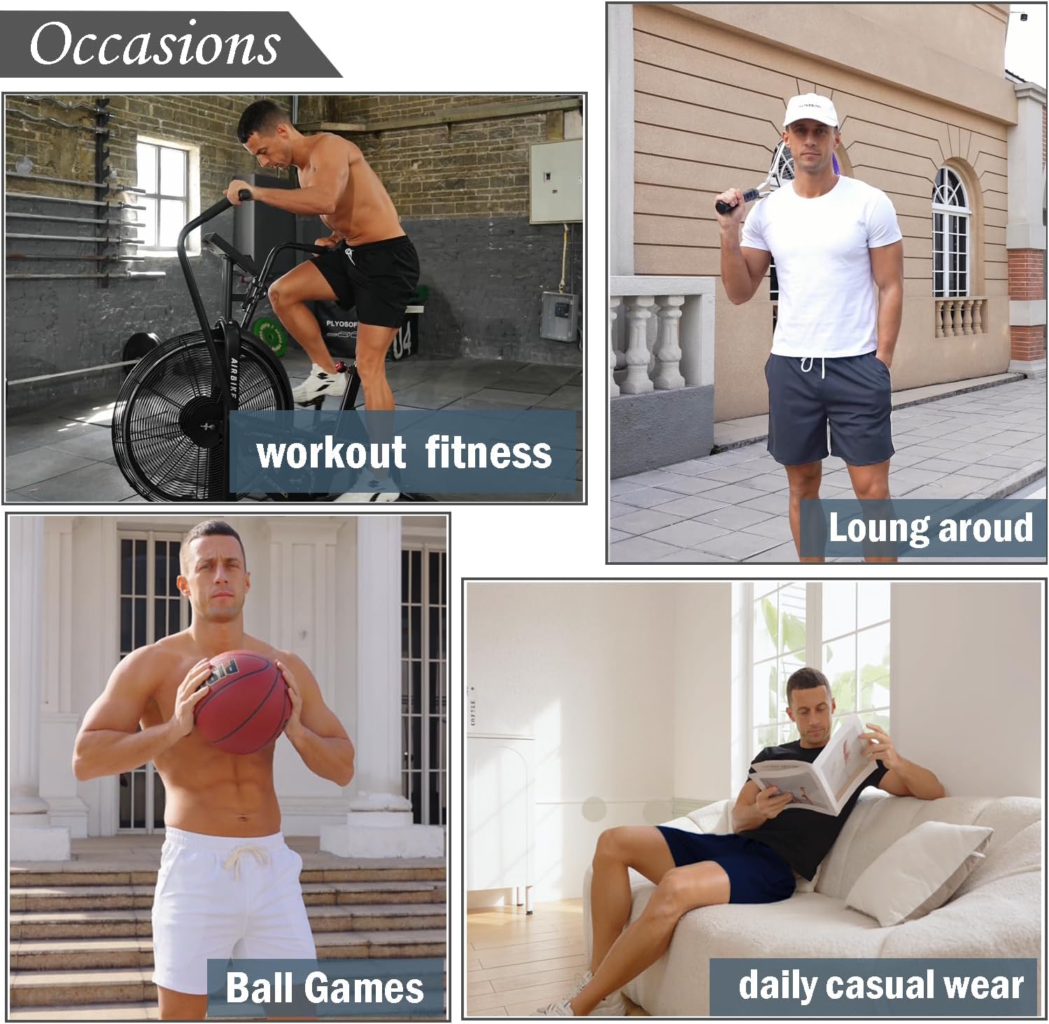 Men's Grey Mesh Running Shorts 5.5 Inch Inseam - Image 4