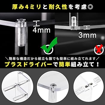 Amazon.co.jp: SAMIKAGO アクリル展示台 透明 コレクション