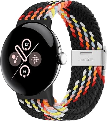 Stretchy Braided Bands for Google Pixel Watch 5, 4, 3, 2, 1 Band 41mm/45mm