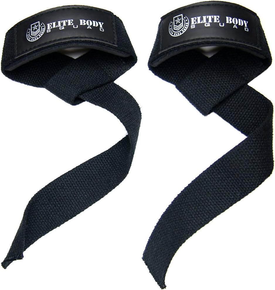 Weight Lifting Straps - Top Quality Lifting Straps With Neoprene Padding For Wrist Support - Heavy Duty Double Stitched 100% Cotton Gym Straps + Extra Long - Use For Bodybuilding, Gym, Weight Training & Weight Lifting