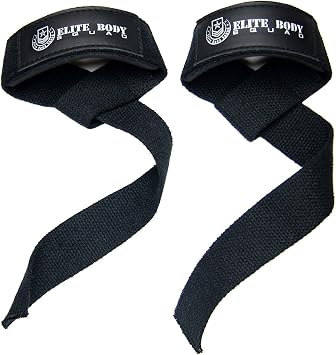 Pro Weight Lifting Straps Lifting Straps With Neoprene Padded Wrist Support + Double Stitched 100% Cotton   60cm Long Heavy Duty Wrist Straps For Weight TraininG