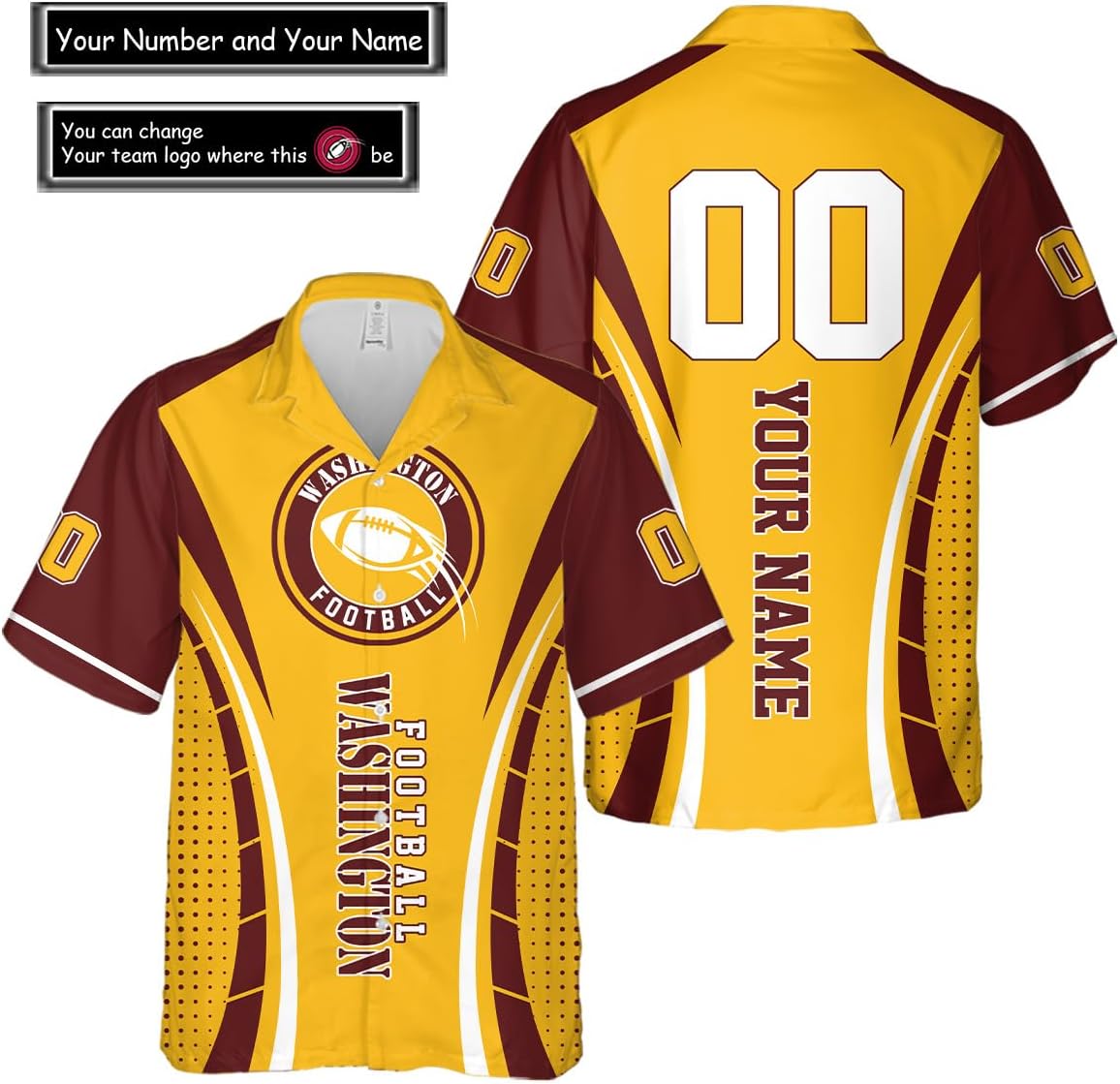 Discover Personalized Washington Football Team Commanders Hawaiian Shirts for Men, Gift for Fan