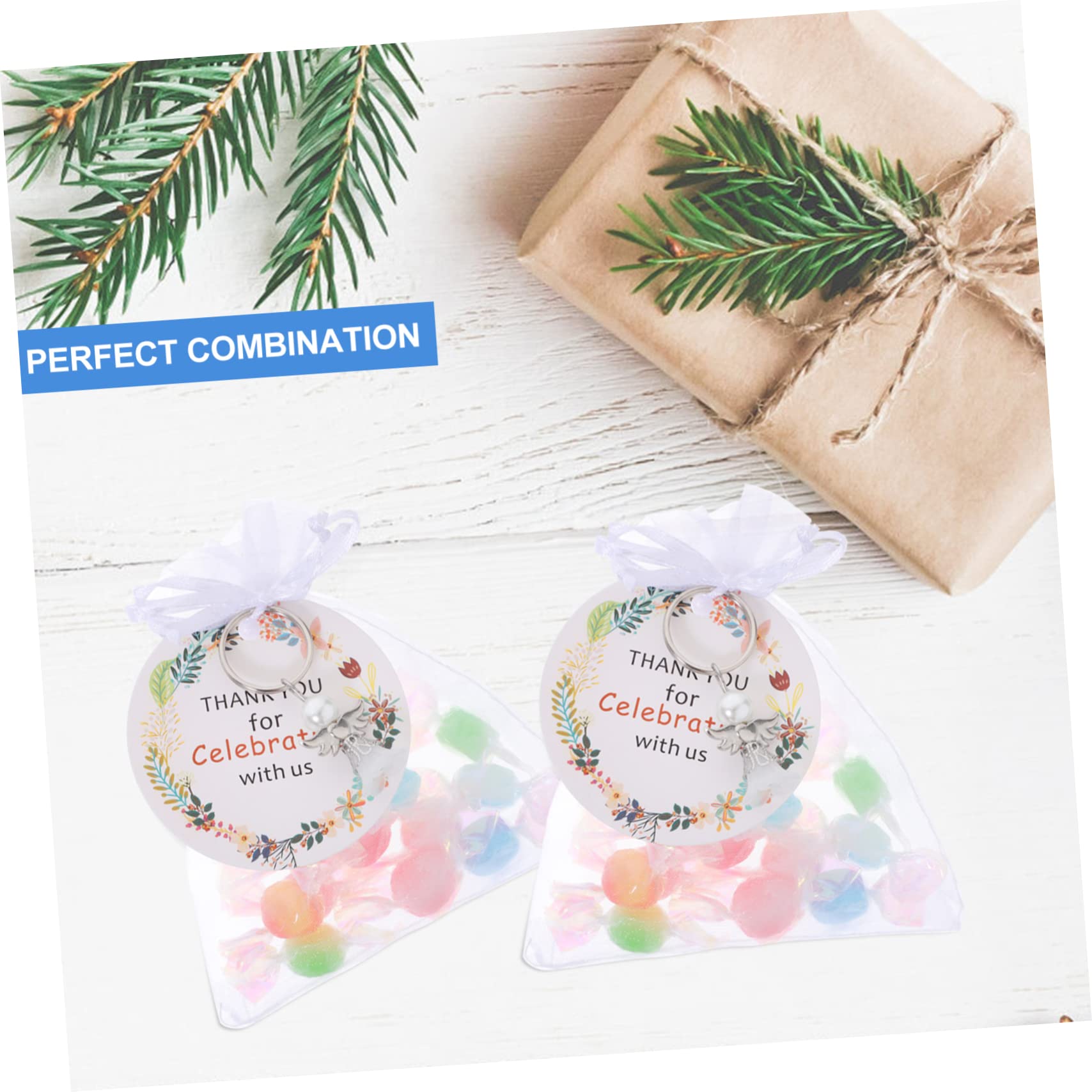 STOBAZA 3sätze Schlüsselanhänger Hochzeits Shower Gastgeschenke Mit Danke Für Ihre Etiketten Für Feiern Und Erinnerungen