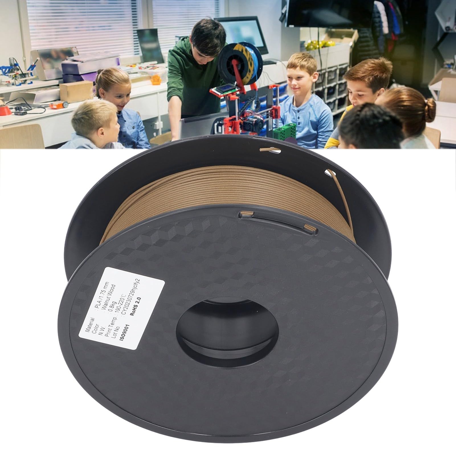 Bewinner Bois de Noyer Filament PLA pour Imprimante 3D 1,75 Mm