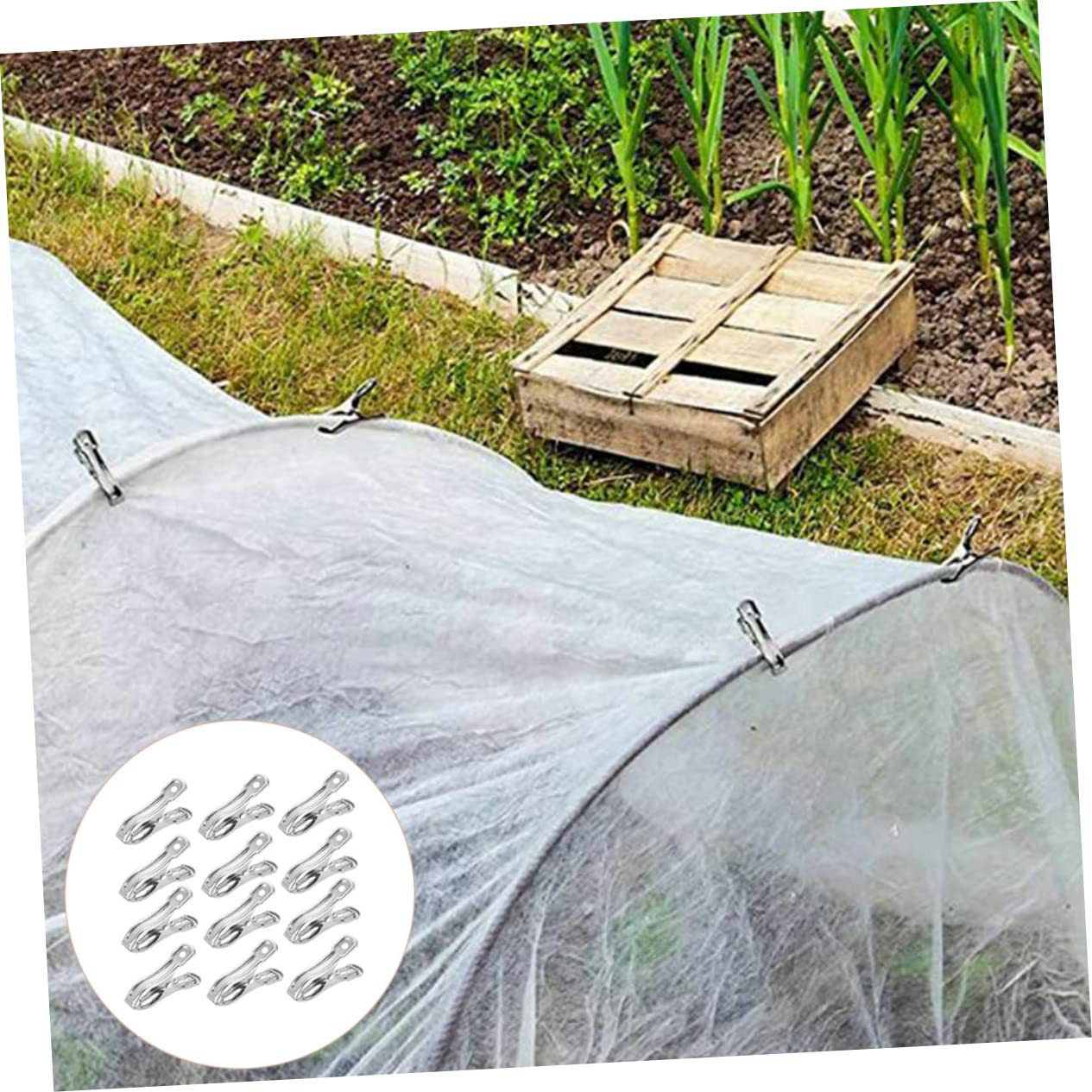 Sourcing Map Edelstahl-Gartenclips, 20 Stück – Robuste Klemmen Für Netze, Schattentücher & Gewächshaus