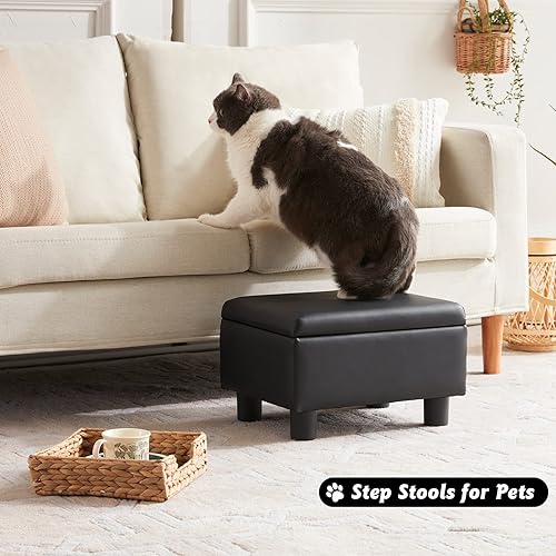 Miniatura 6 de Taburete pequeño para pies debajo del escritorio, reposapiés otomano, taburetes de pies, taburetes pequeños para pies para sala de estar, reposapiés