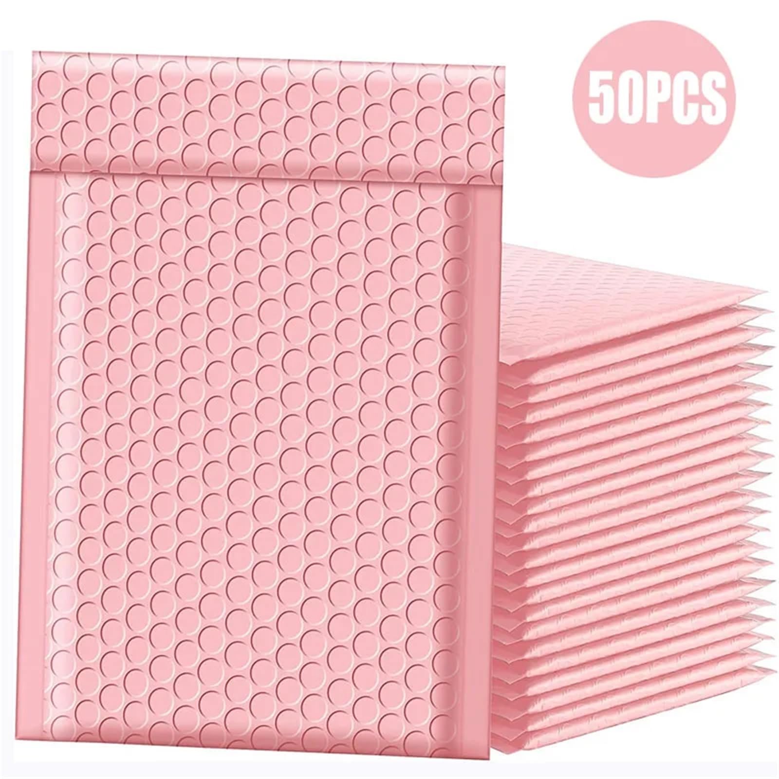versandtaschen 50 stücke Business Liefert Blase Mailer Verpackung Taschen Zu Pack Produkte Lieferung Paket(Pink,18 * 23cm)