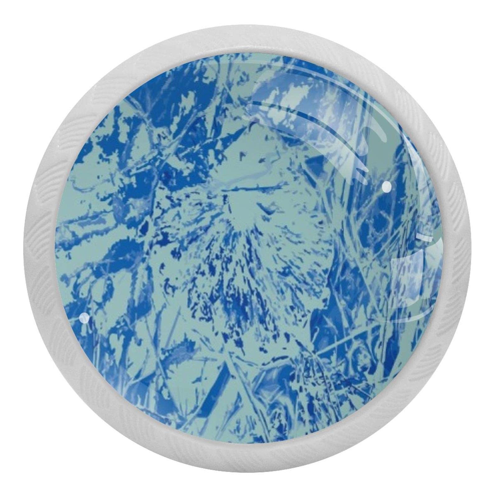 Poignées rondes fluorescentes 35 mm bleues pour tiroir et armoire