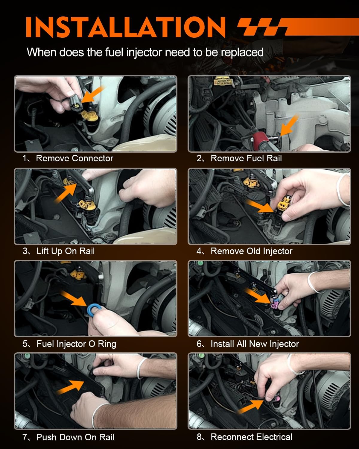 3531038010 Fuel Injectors For:-Hyundai Sonata 1999-2004 XG350 2002-2005 Santa Fe 2001-2006, for:-Kia Optima 2002-2006, Amanti 2004-2006, Sedona 2002-2005 Sorento 2003-2006 2.4L 3.5L (6PCS)