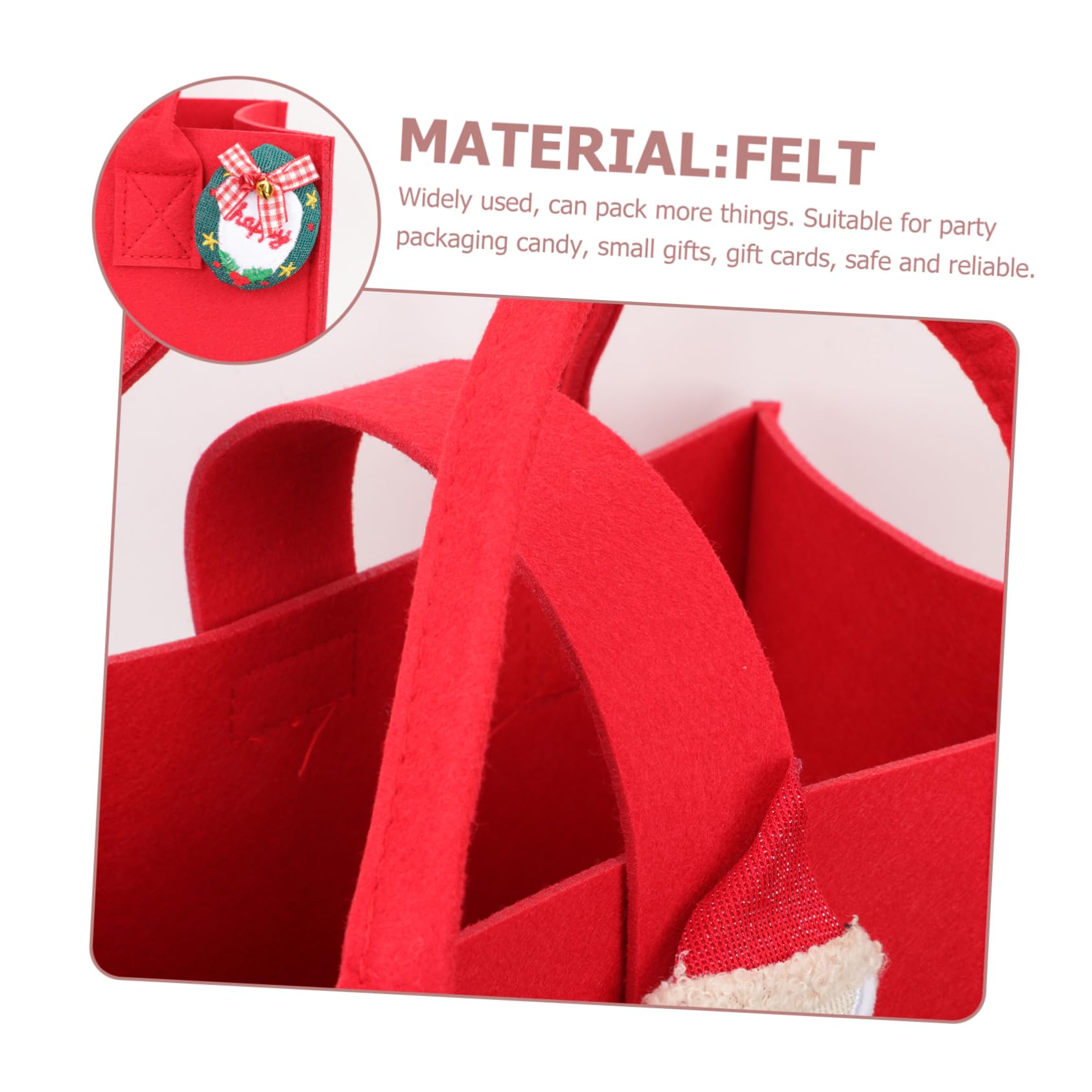 4 Pezzi Borse Natalizie in Sacchetti per Regali Xmas Buste per Caramelle e Decorazioni Festive e Riutilizzabili
