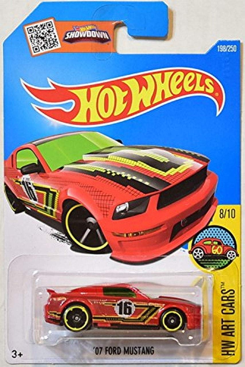 HOT WHEELS HW ART CARS '07 FORD MUSTANG RED 198/250