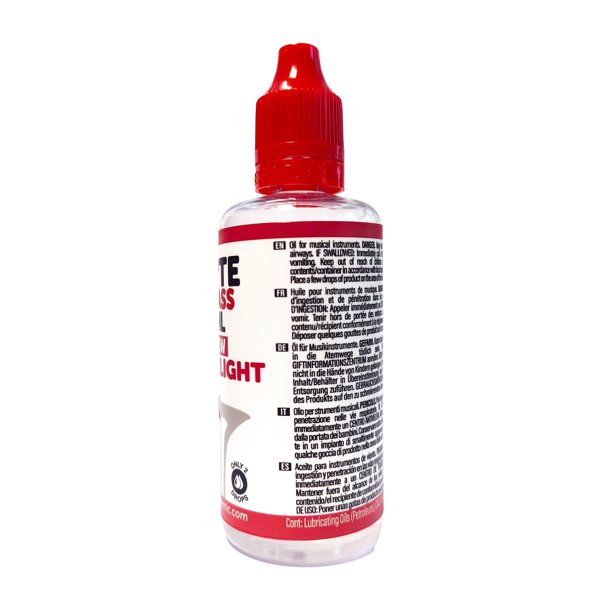 Elite Brass Oil New Superlight Huile pour instruments de musique à vent 60 ml : trompette, trombone, fliscorne, trompe, tuba, etc