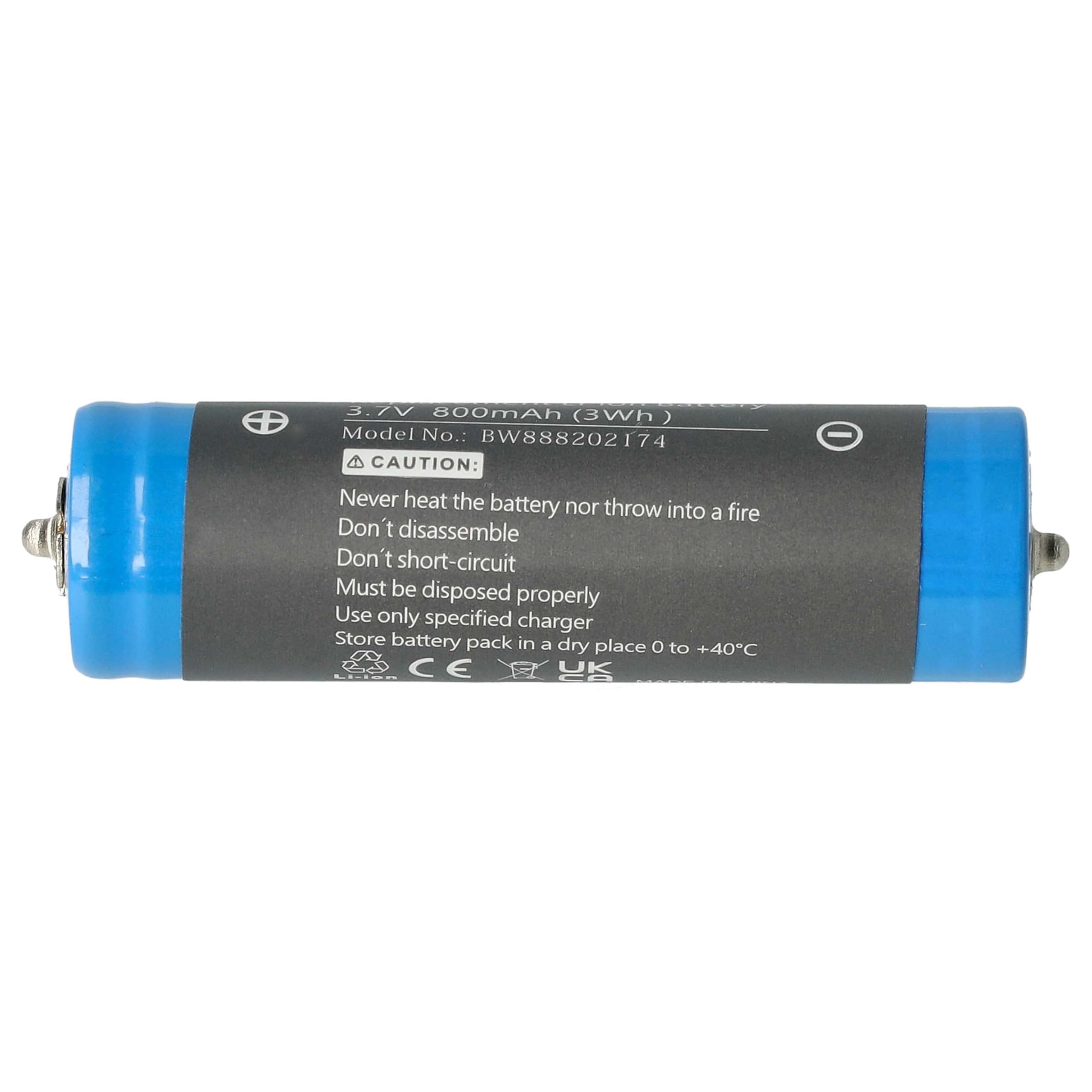 vhbw Akumulator kompatybilny z Panasonic ES-LV65, ES-LV81, ES-LV9, ES-LV95, ES-RF31 maszynka do strzyżenia włosów (800 mAh, 3,7 V, litowo-jonowa)