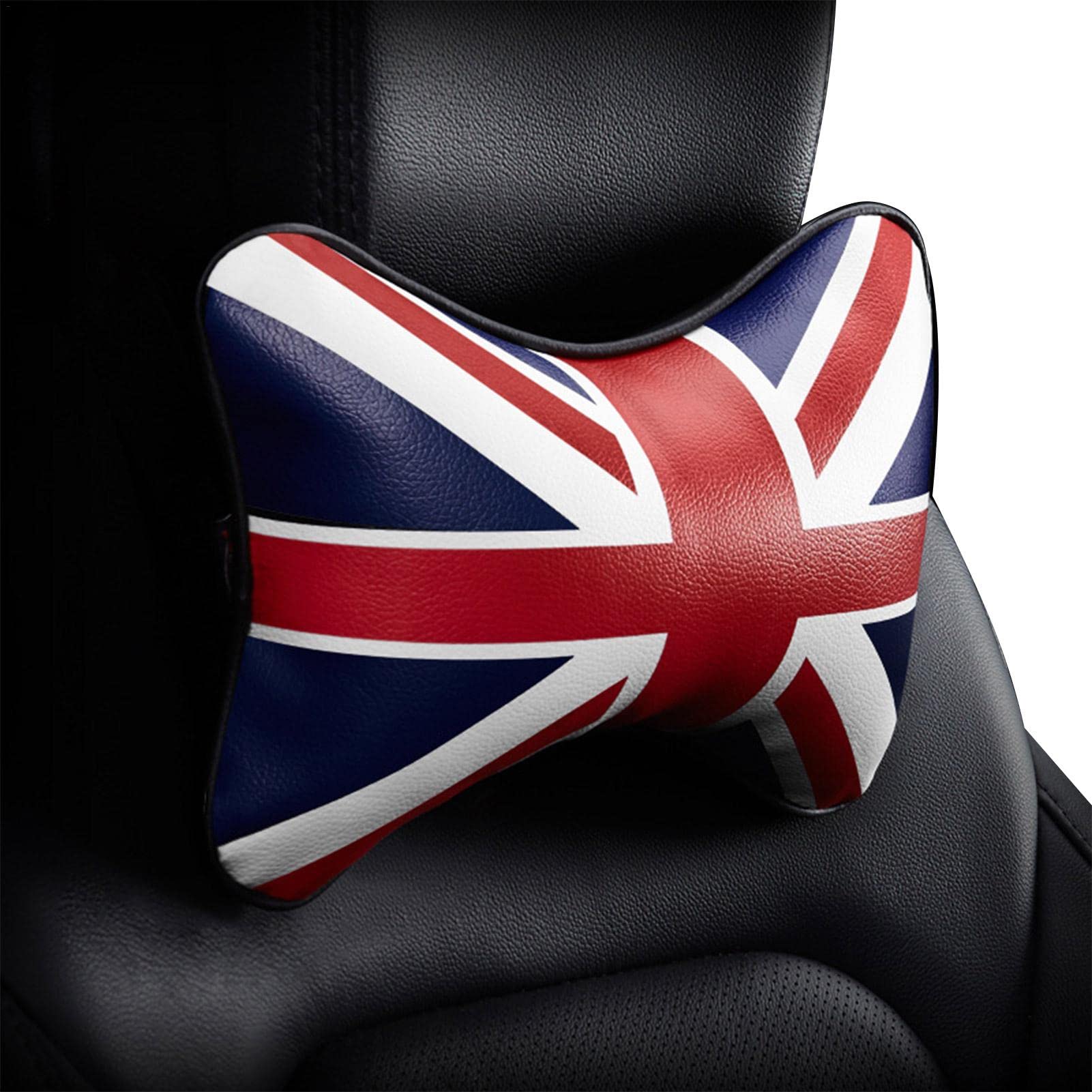Kink-Au Red And Blue Rice Characters Uk Flag Patriotic Travel Pillow For Neck | Union Jack Flag Neck Support Seats Pillows,Queen's Jubilee Party Decorations For Auto Travel Camping Hiking