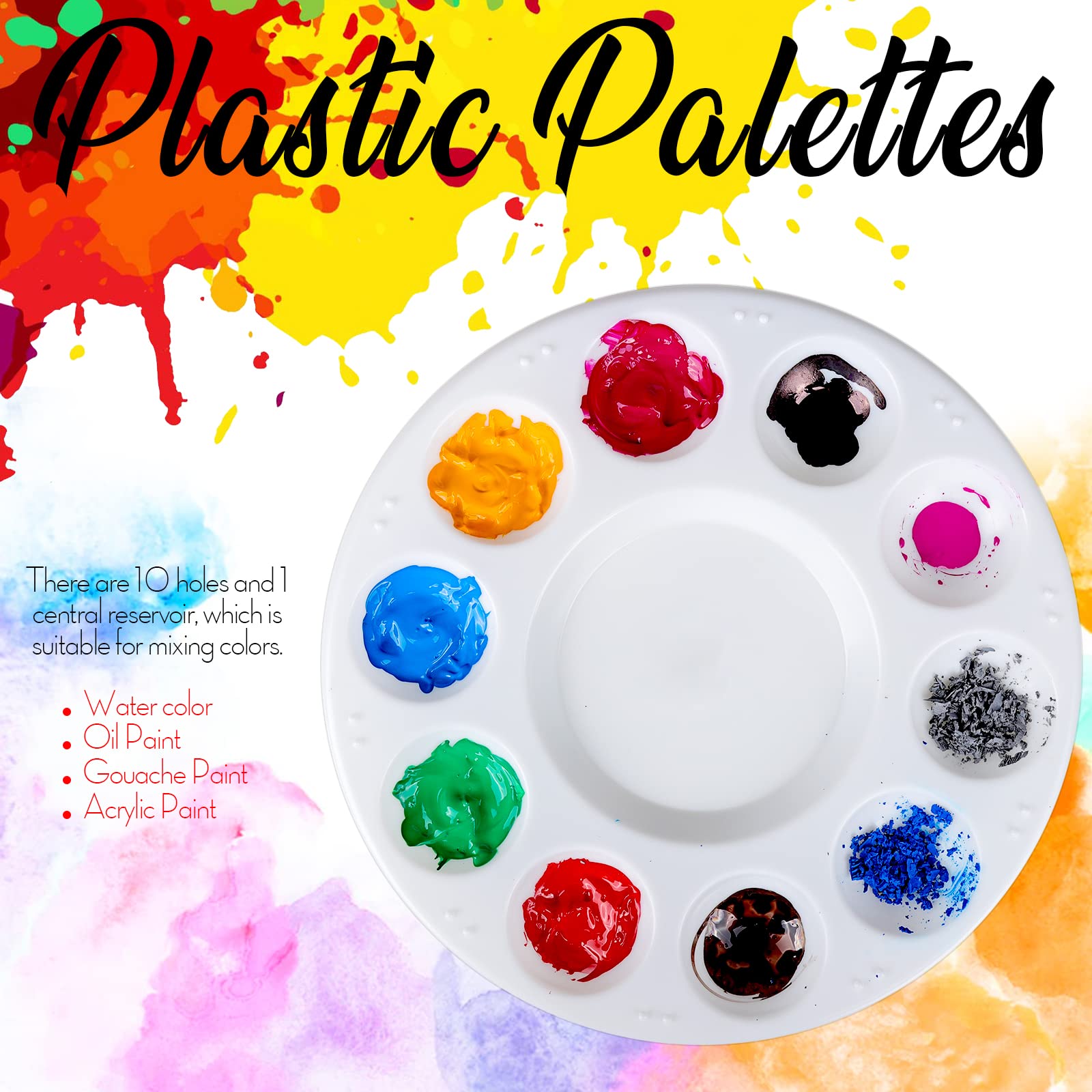 Paint Palettes - 20 PCS Round Trays -4 Paint Palettes - 20 PCS Round Trays -4