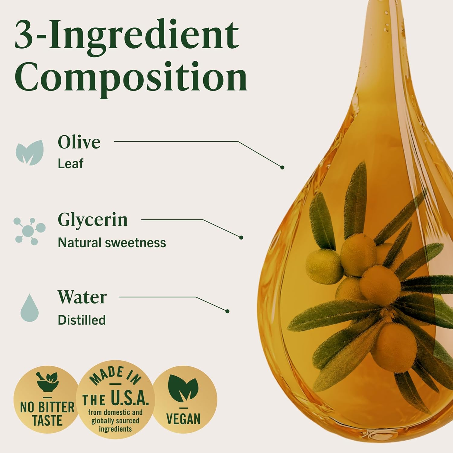 HERBAMAMA Olive Leaf Tincture - Vegan Immune Support with Oleuropein Olive Leaf Extract Liquid Drops - Non-GMO, Alcohol & Sugar-Free Oleuropein Supplement, 42-Day Supply - Image 4