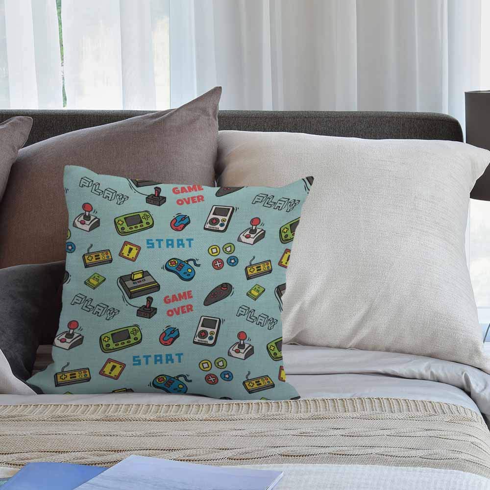 Federa Cuscino 45x45 Cm Gamer Guy – Ispirata A Roblox – Morbida E Stampata Su Entrambi I Lati – Regalo Per Ragazzi E Ragazze