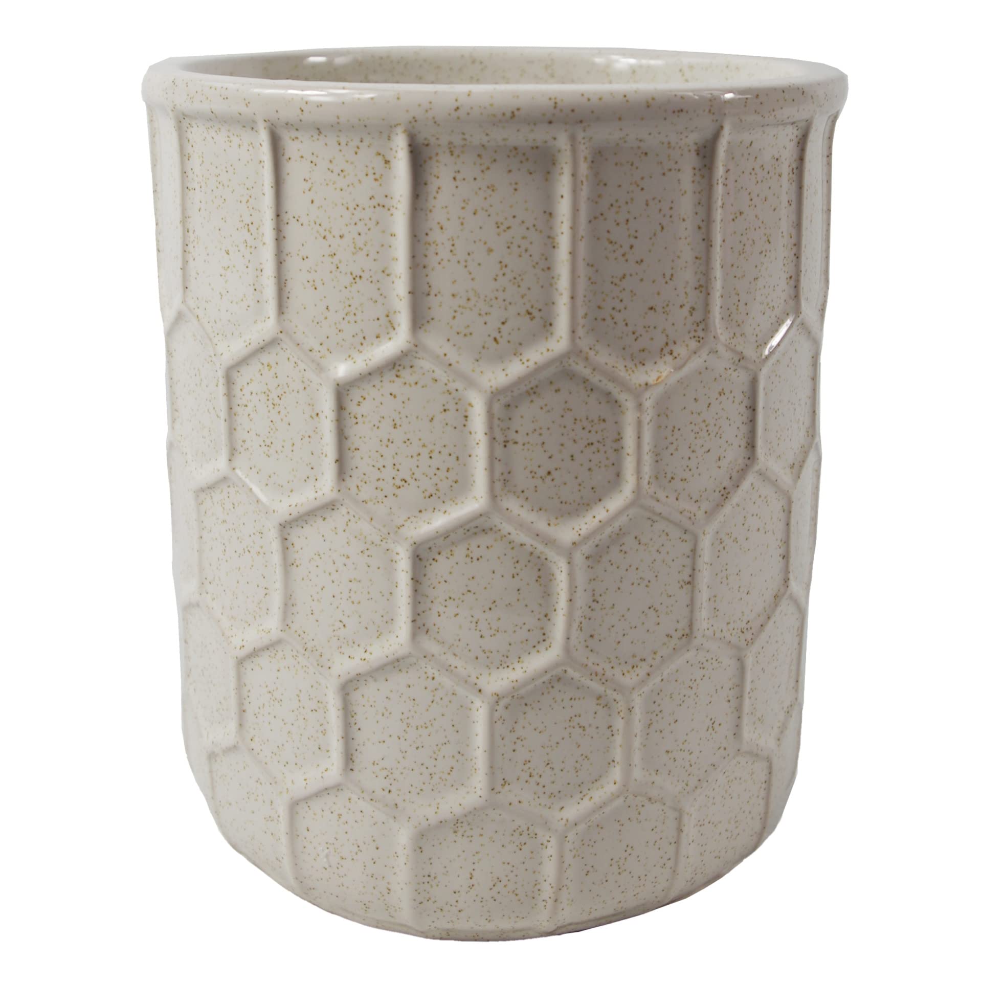 Leaf Ceramic Planters, Honeycomb, 14 x 14 x 16cm