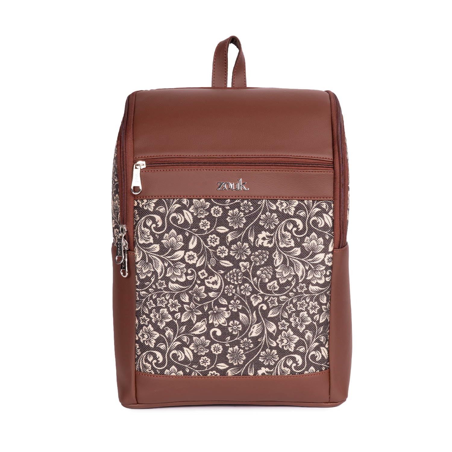 Amalia Unisex Vegan Leather Laptop Backpack (Large) | Stylish Office & Travel Backpack for Men & Women | Fits 15-inch Laptop | Tidal Wave-image-12